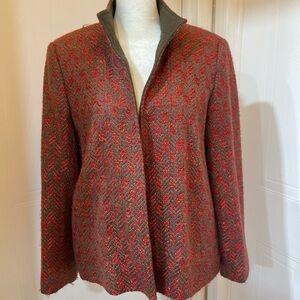 Collection Berve benard Red and Green Patterned Blazer Size 8